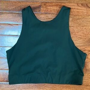 Girlfriend Collective Dylan Tank Sports Bra in Moss